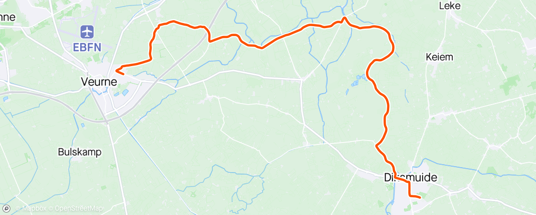 Map of the activity, Ochtendrit commute 🌧️💨🥴