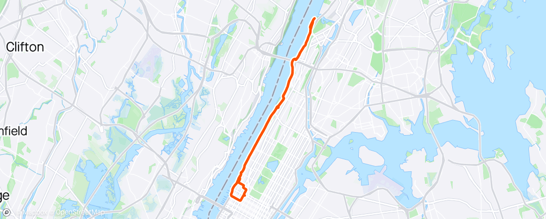 Map of the activity, post-pasta coworker ride