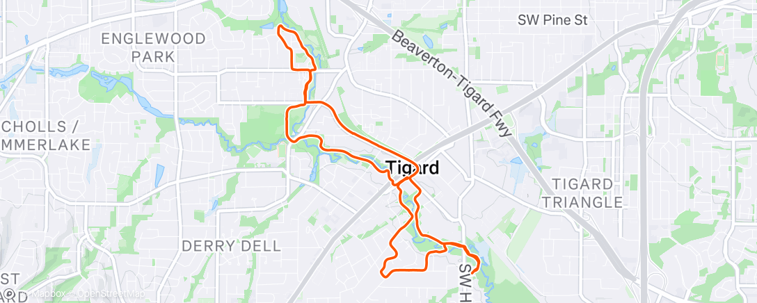 Map of the activity, Morning Walk