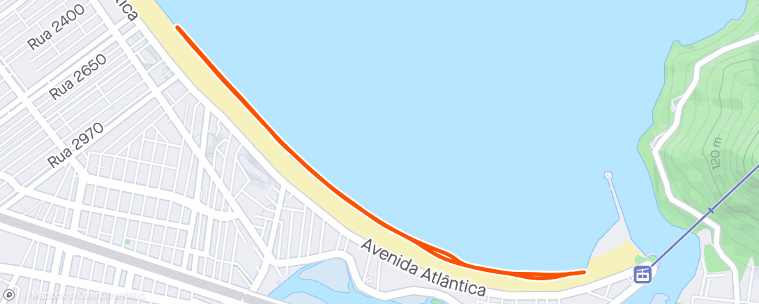 アクティビティ「Corrida da tarde」の地図