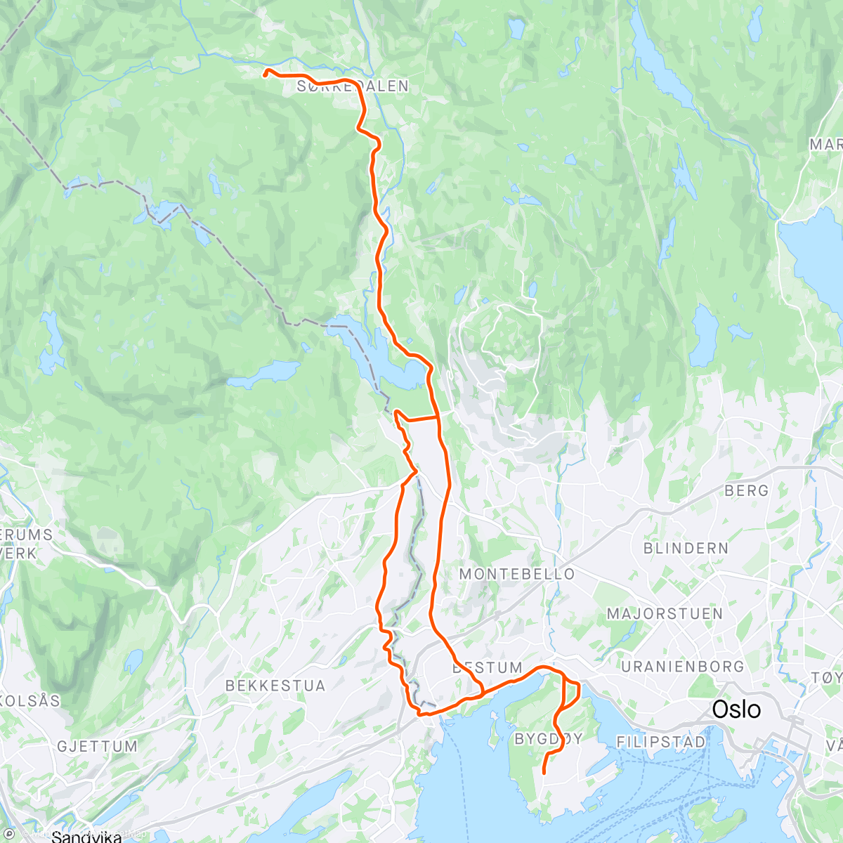 Map of the activity, Kaldere enn beregnet i Sørke