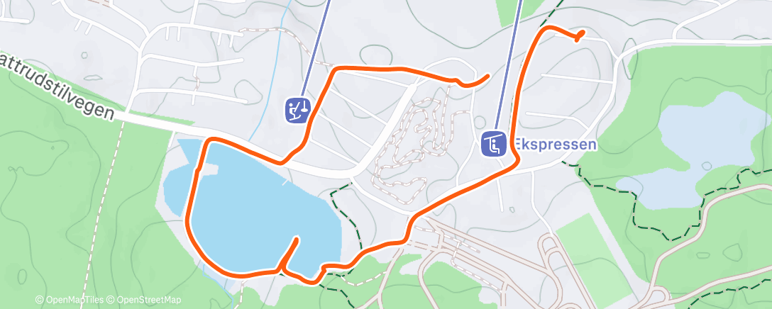 Map of the activity, Lunch Hike