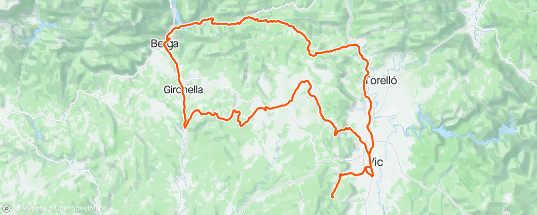 Map of the activity, Vuelta a Berga