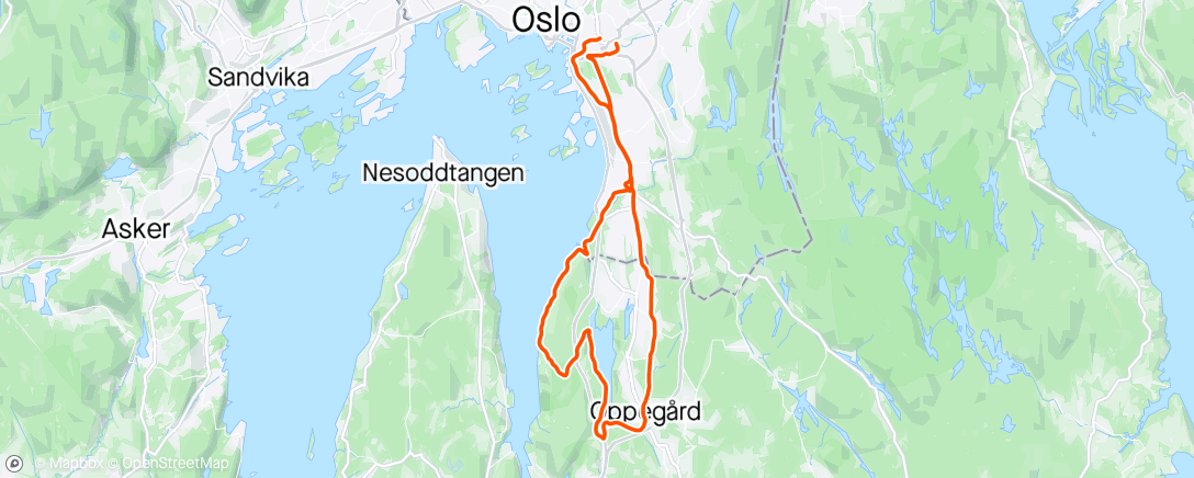 Map of the activity, Svartskog og hjulet