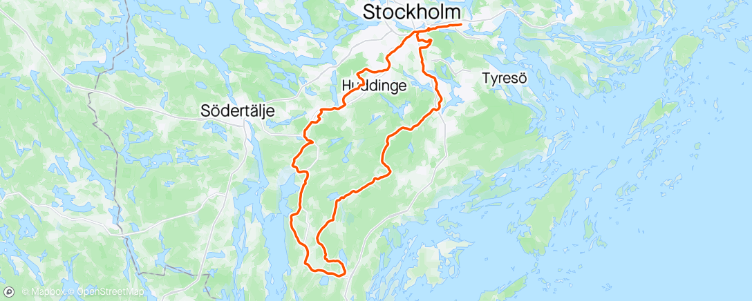 Map of the activity, Södertörnslinga