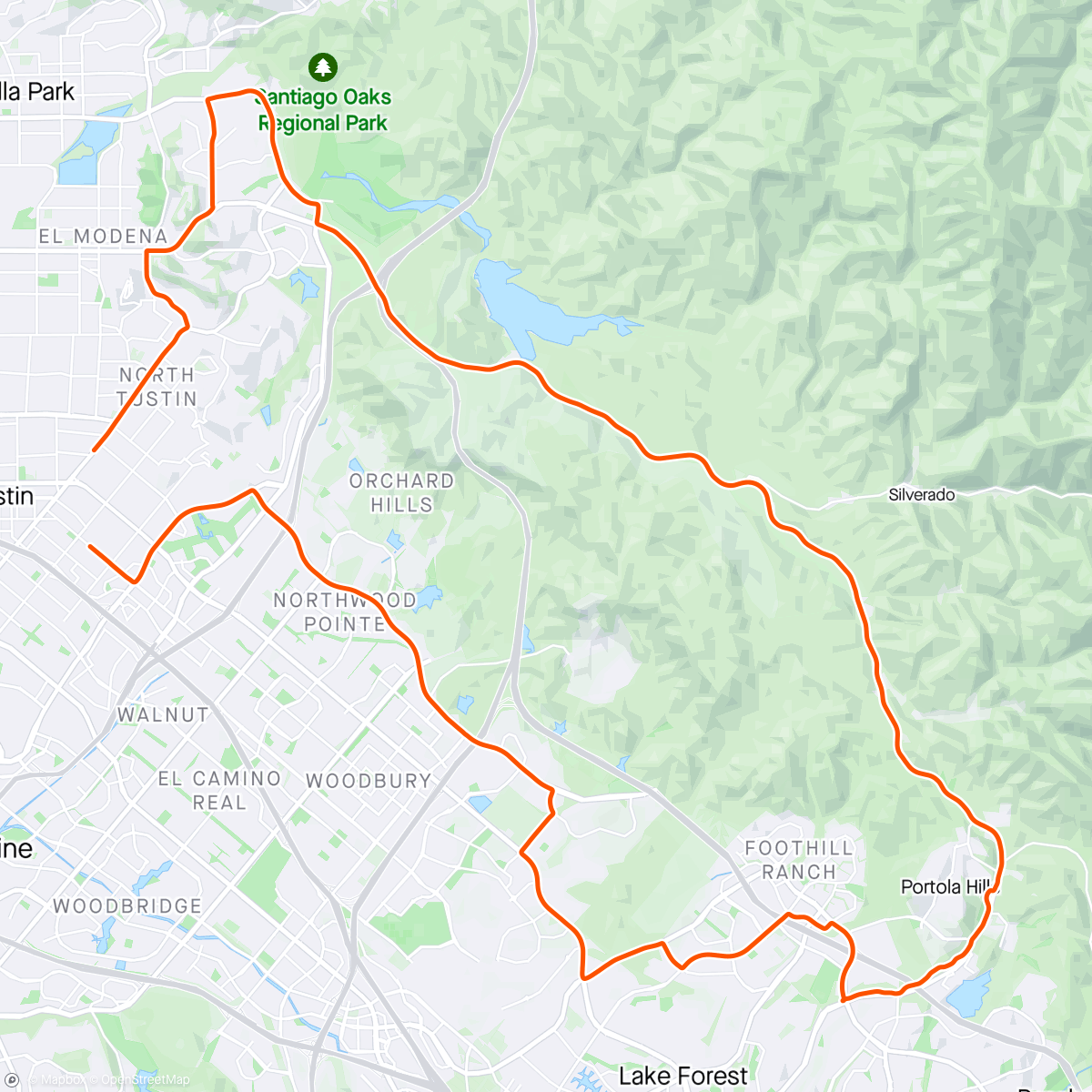 Map of the activity, RCCOC x Trek Bicycle Tustin (Inaugural)