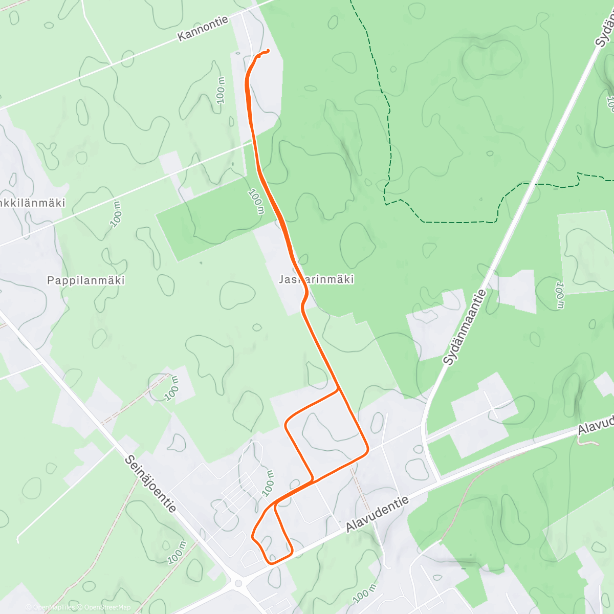 Карта физической активности (Evening Run)