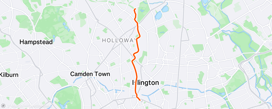 Map of the activity, Afternoon Ride