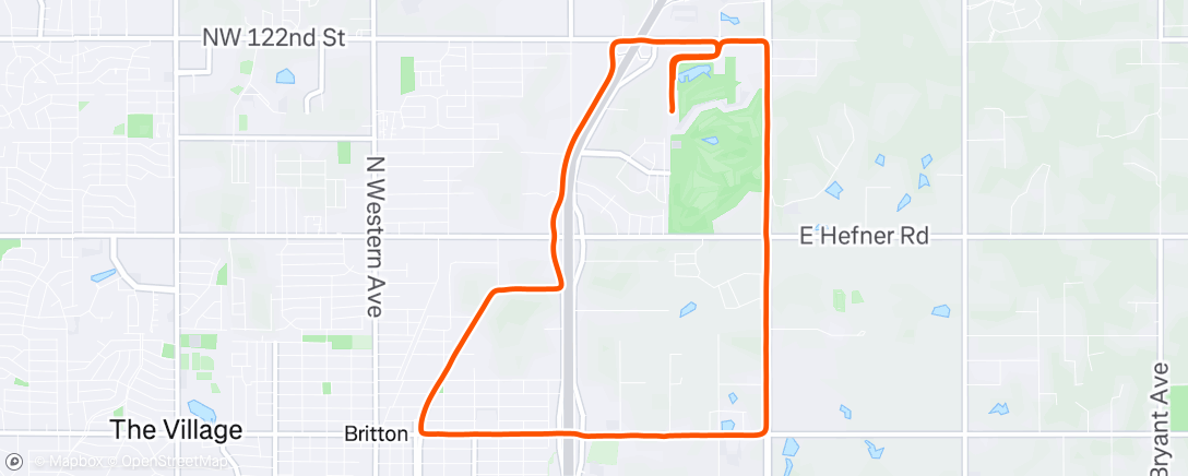 Map of the activity, Morning Run