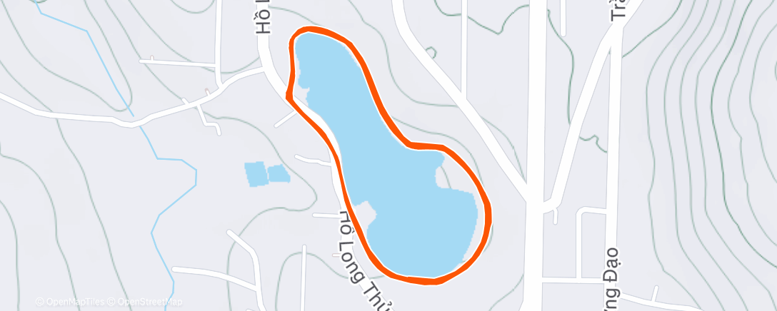 Map of the activity, Afternoon Run