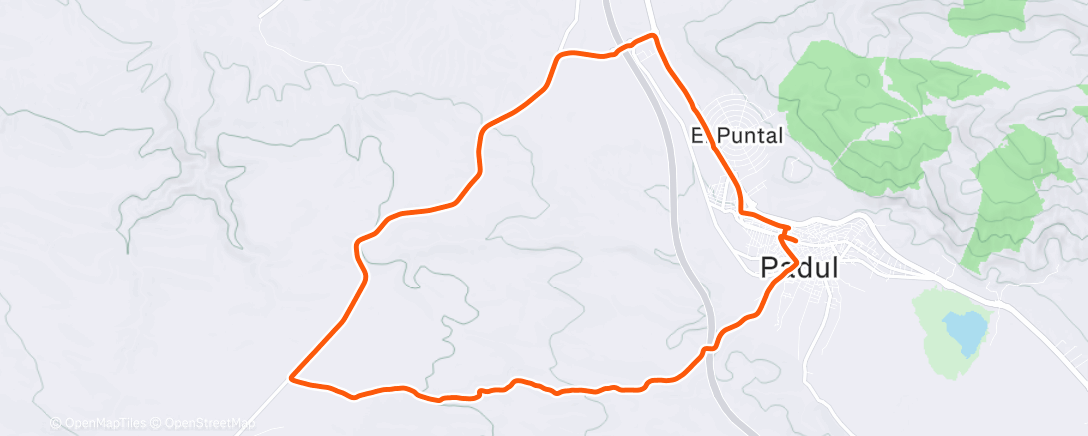Map of the activity, Bicicleta de montaña matutina