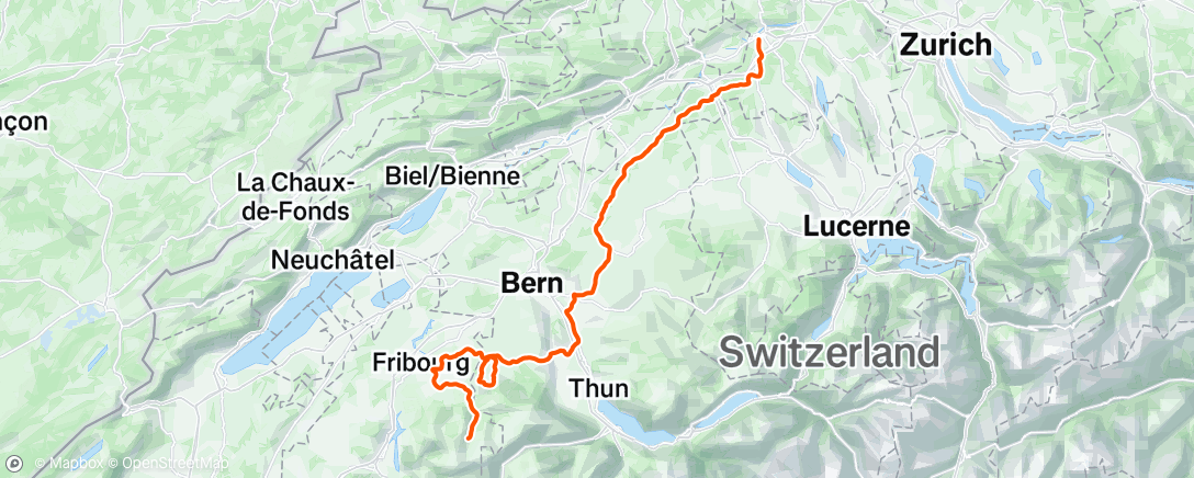 Map of the activity, Tour de Suisse st2