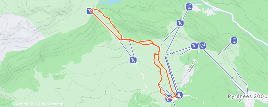 Map of the activity, Ski de randonnée le matin