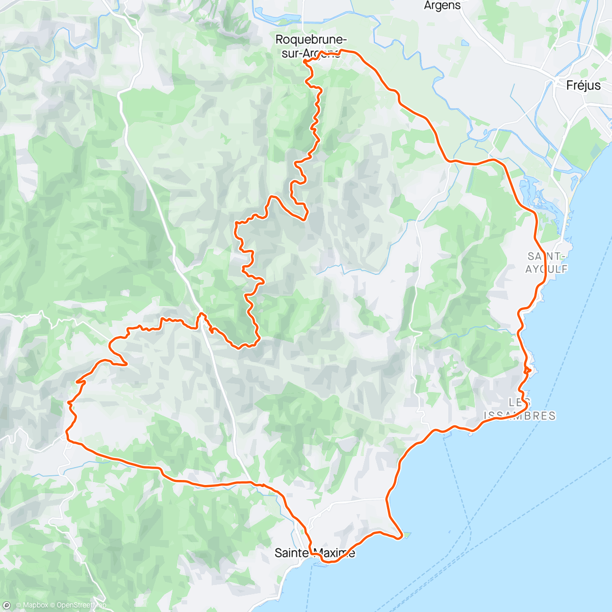 Map of the activity, Sortie Vélo