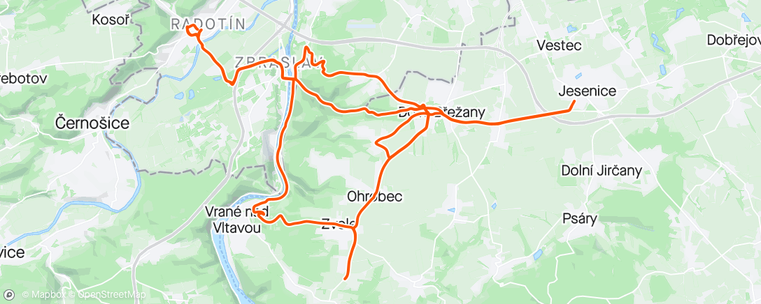 Mapa da atividade, Lunch Ride - int na TT, before running