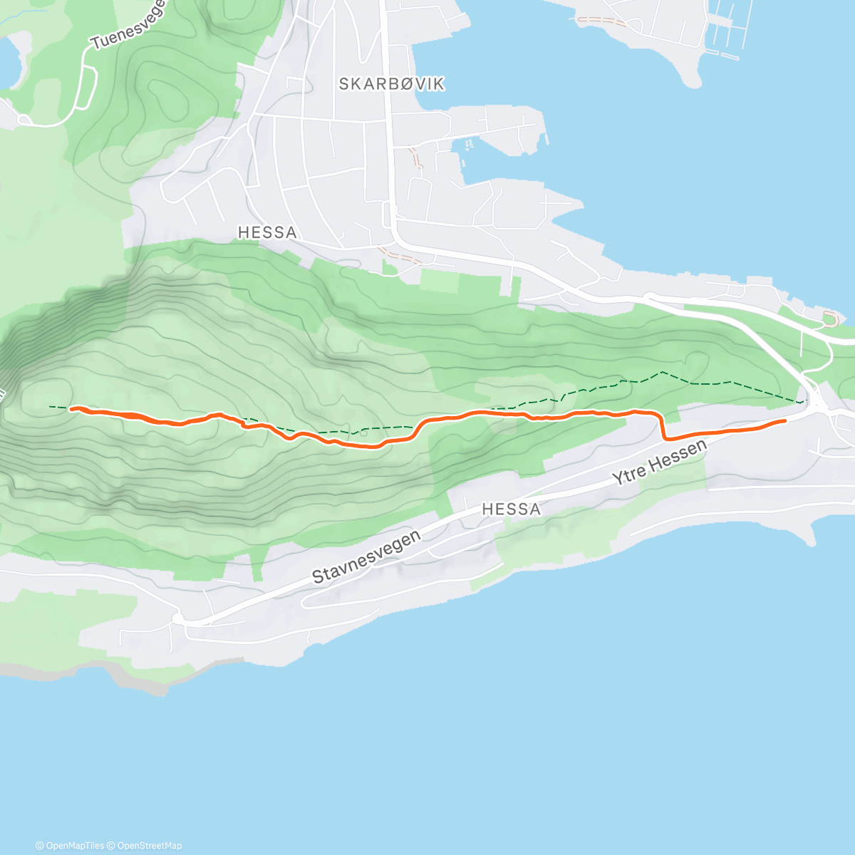 Map of the activity, Morning Trail Run