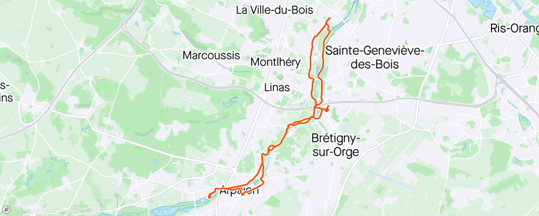 Map of the activity, Sortie gravel le midi