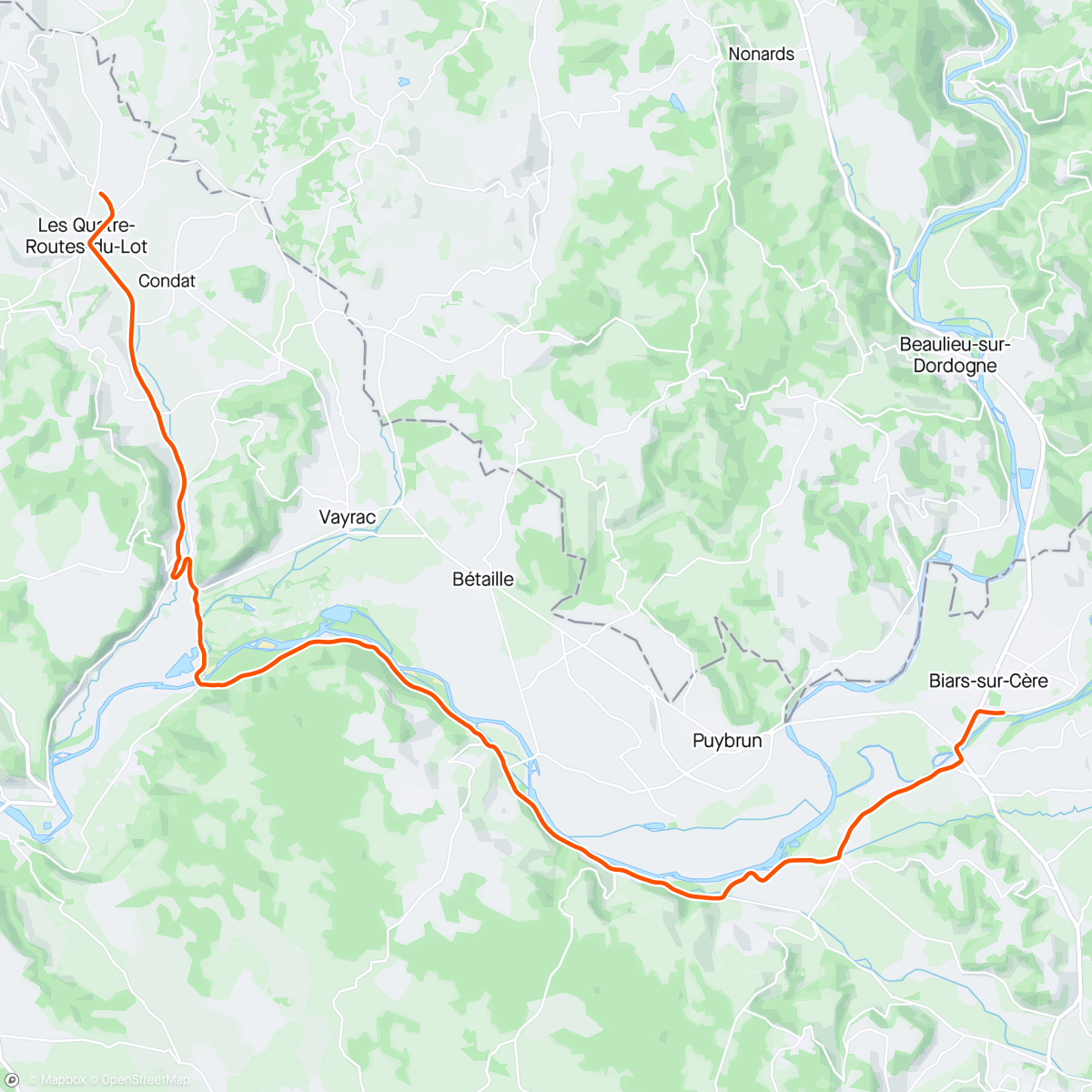 Map of the activity, BKOOL - Biars - Cavagnac