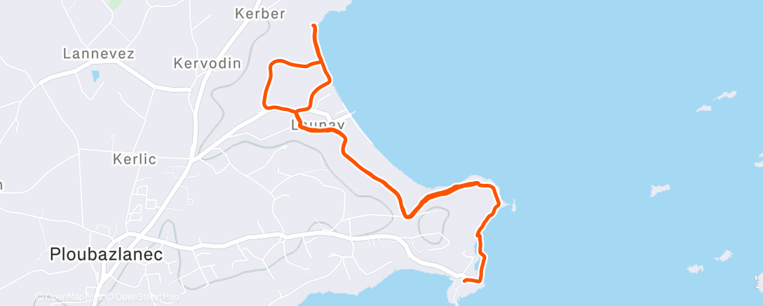 Map of the activity, Afternoon Hike