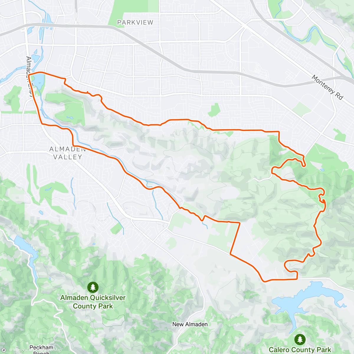 Map of the activity, Coyote Peak Loop