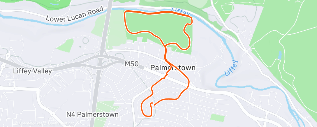 Map of the activity, Lunch Run