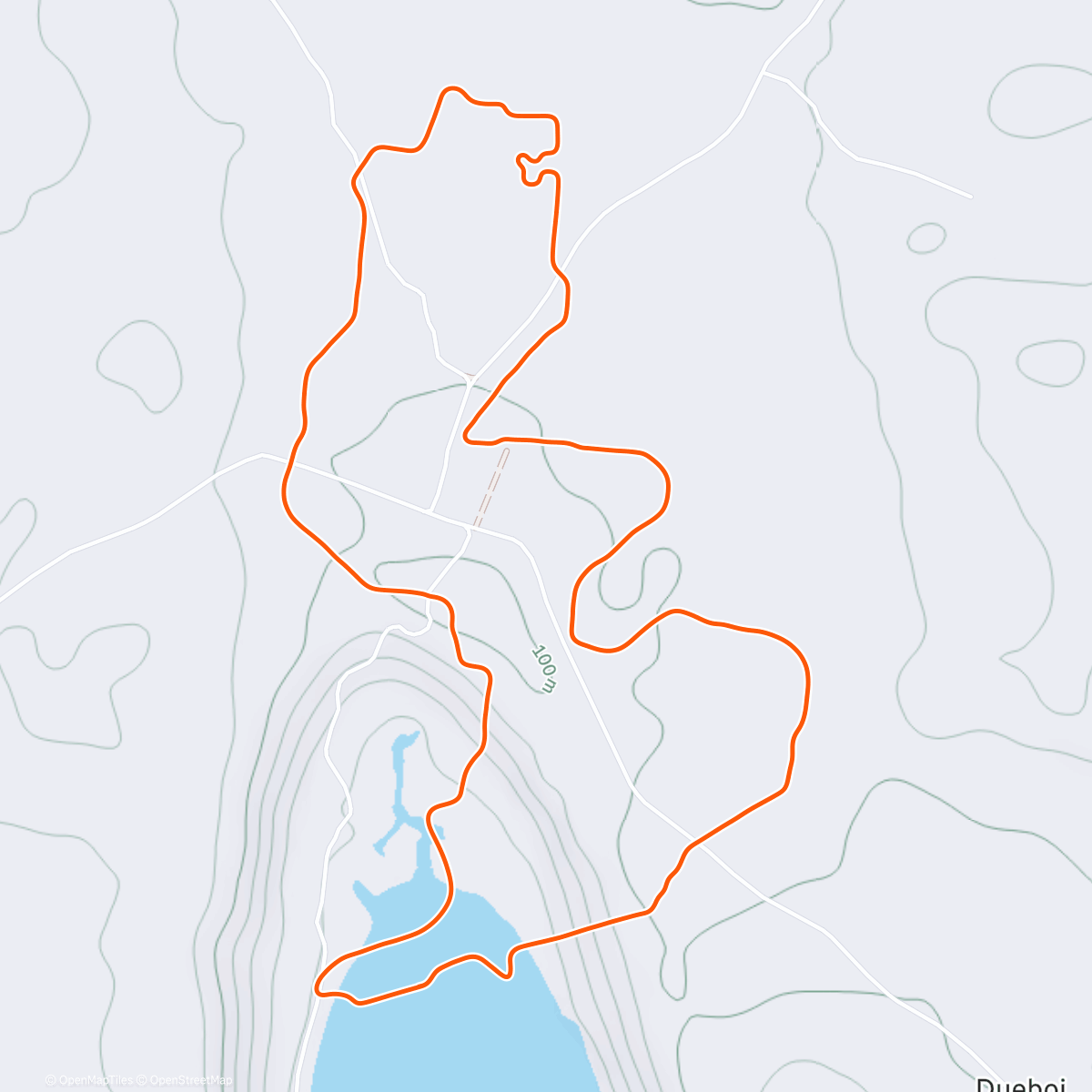 Map of the activity, Little treadmill session