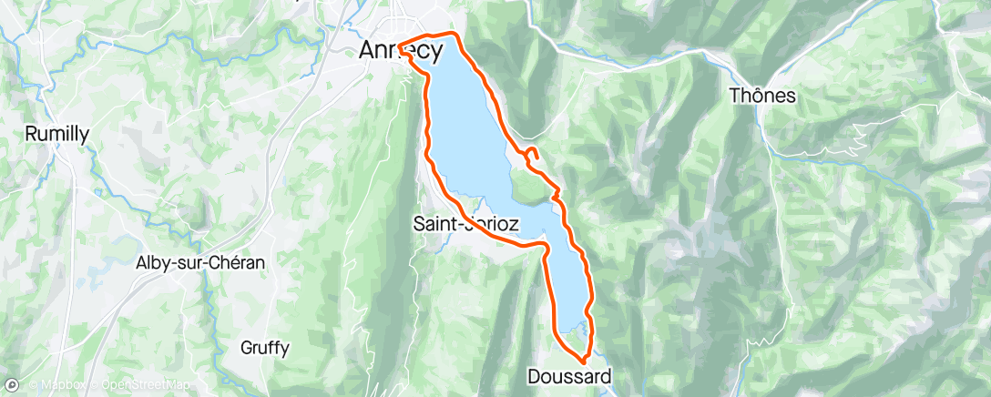 Map of the activity, Sortie vélo de nuit