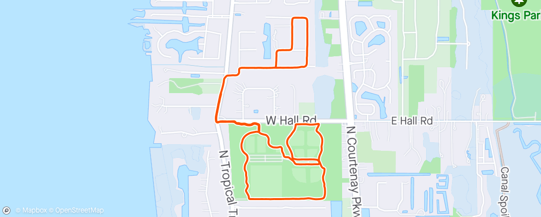 Map of the activity, Morning walk w/o pack
