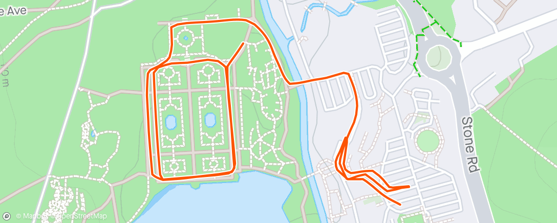 Map of the activity, Parkrun WU