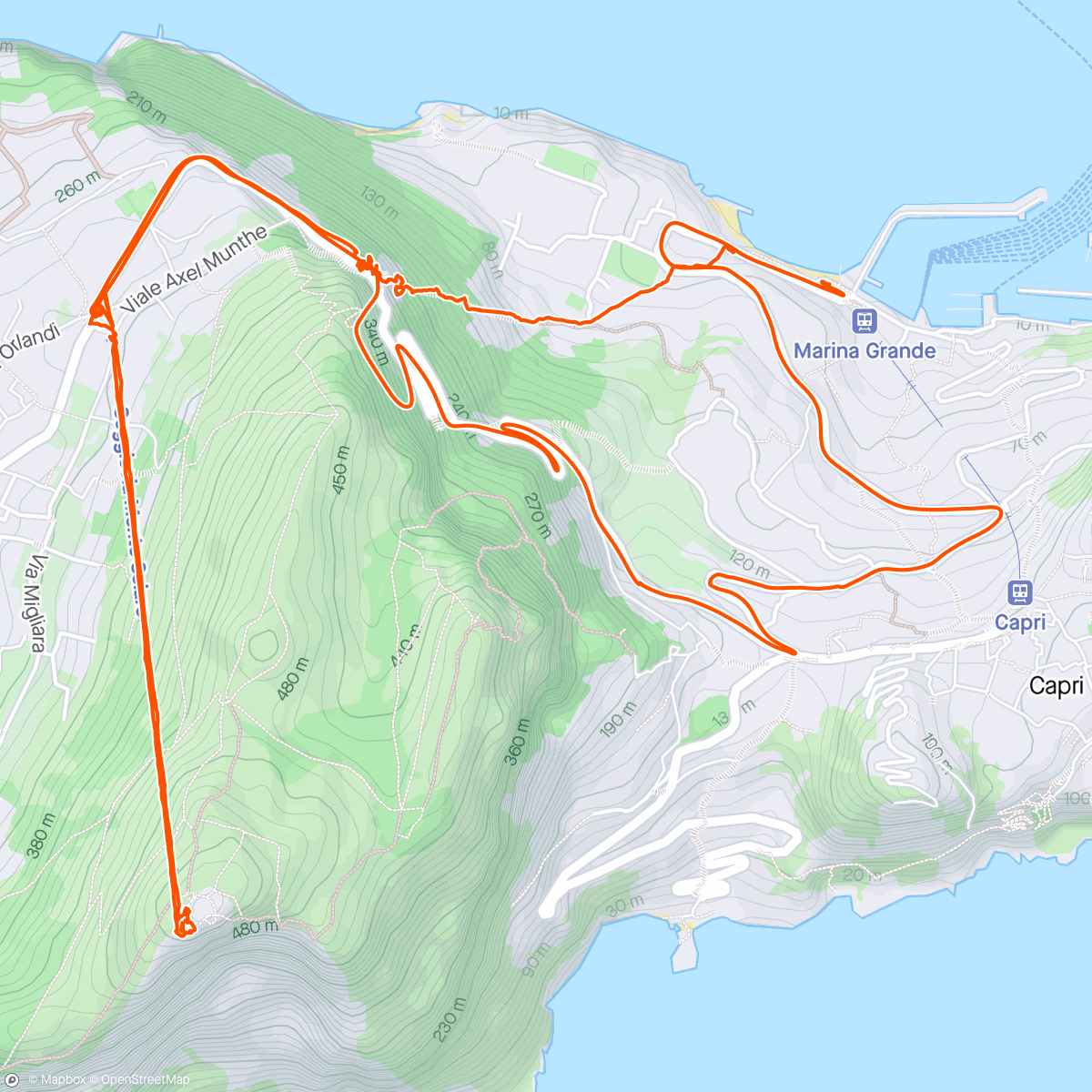 Karte der Aktivität „Capri - Anacapri”