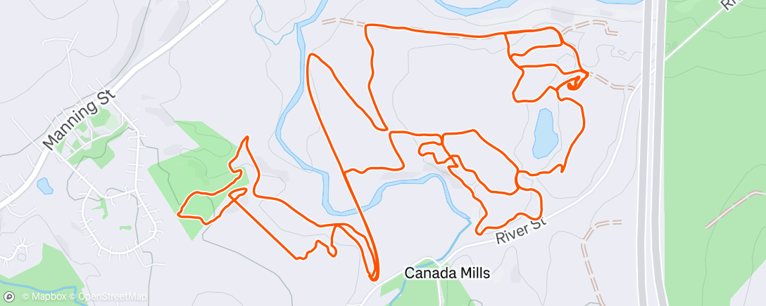 Map of the activity, Afternoon Mountain Bike Ride