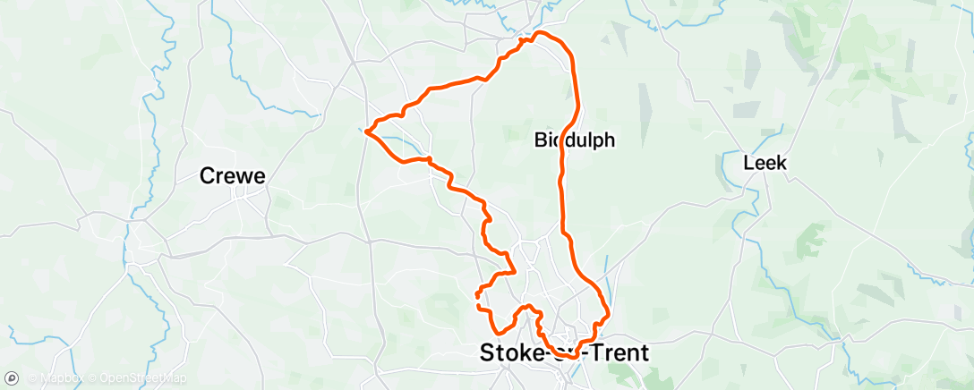 Map of the activity, Morning Ride