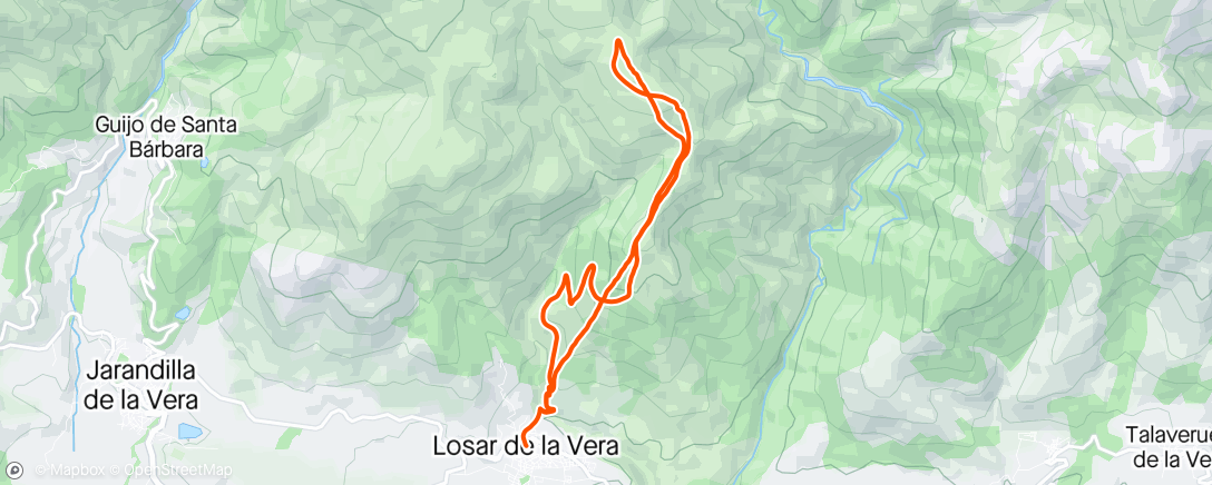 Map of the activity, KV Losar de la Vera