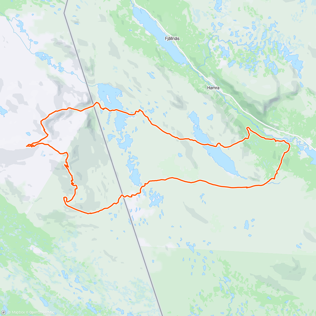 Map of the activity, Storvigeln med Karro