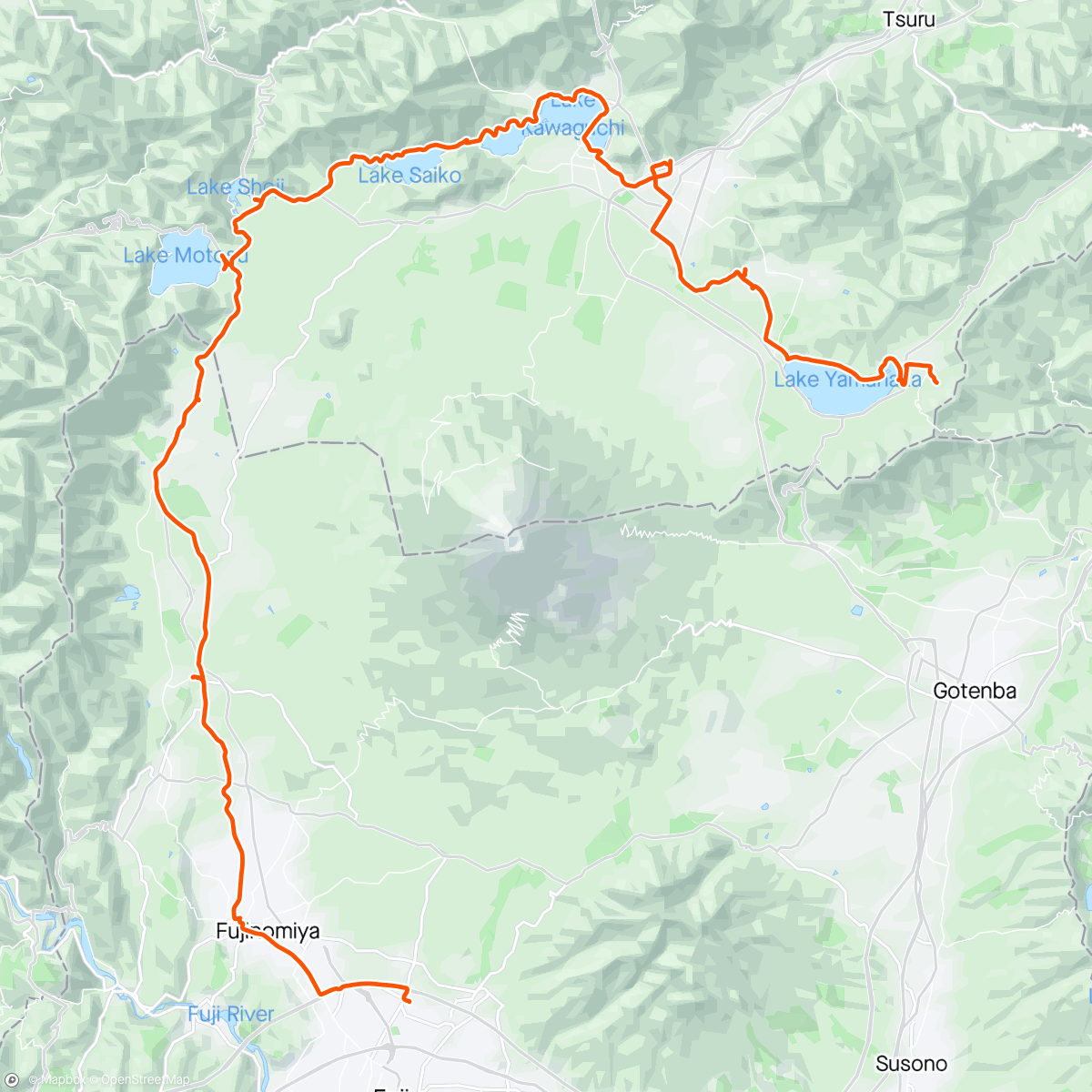 Mapa da atividade, 富士山2日目ライド