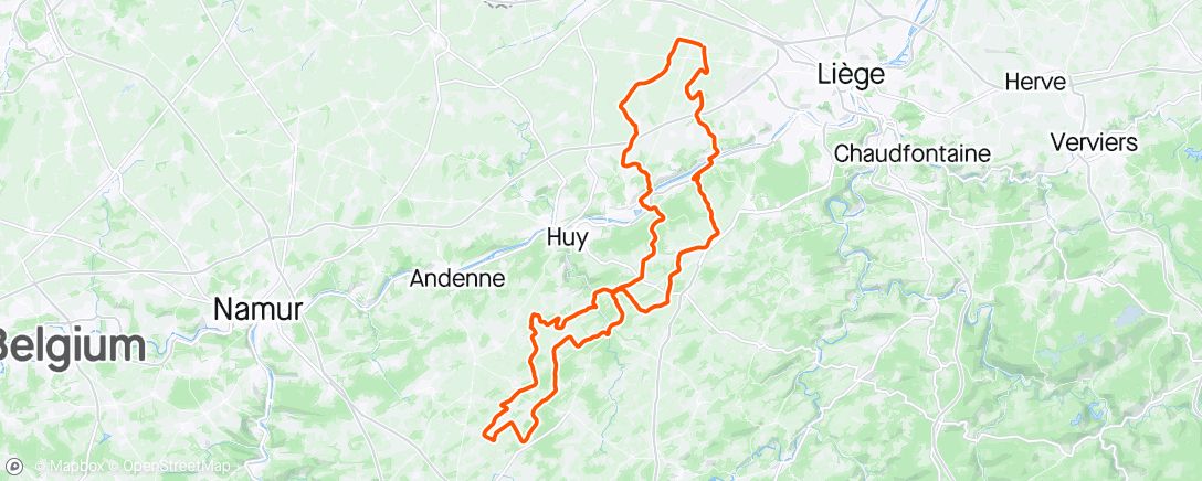 Map of the activity, Cyclo fexhe-Barsy-Fexhe avec le TDCH 🔵🟡 et Julie B.