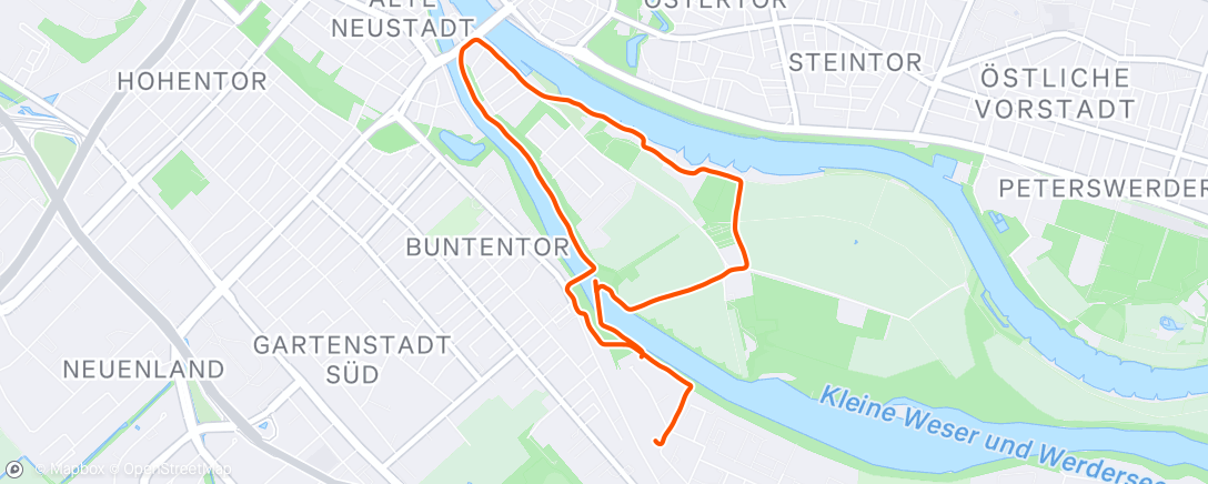 Mappa dell'attività Running