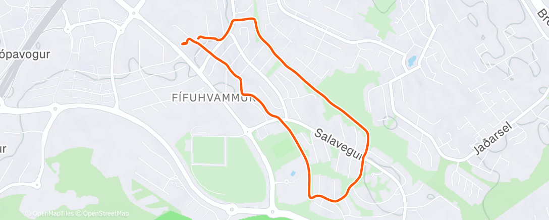 Map of the activity, Lunch Walk