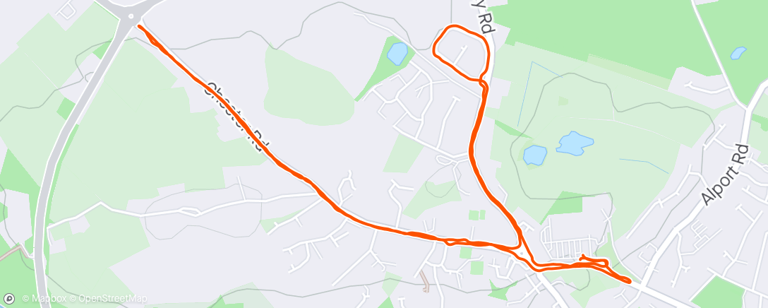 Map of the activity, Whitchurch 🏃🏼‍♀️ 🥵 🏃