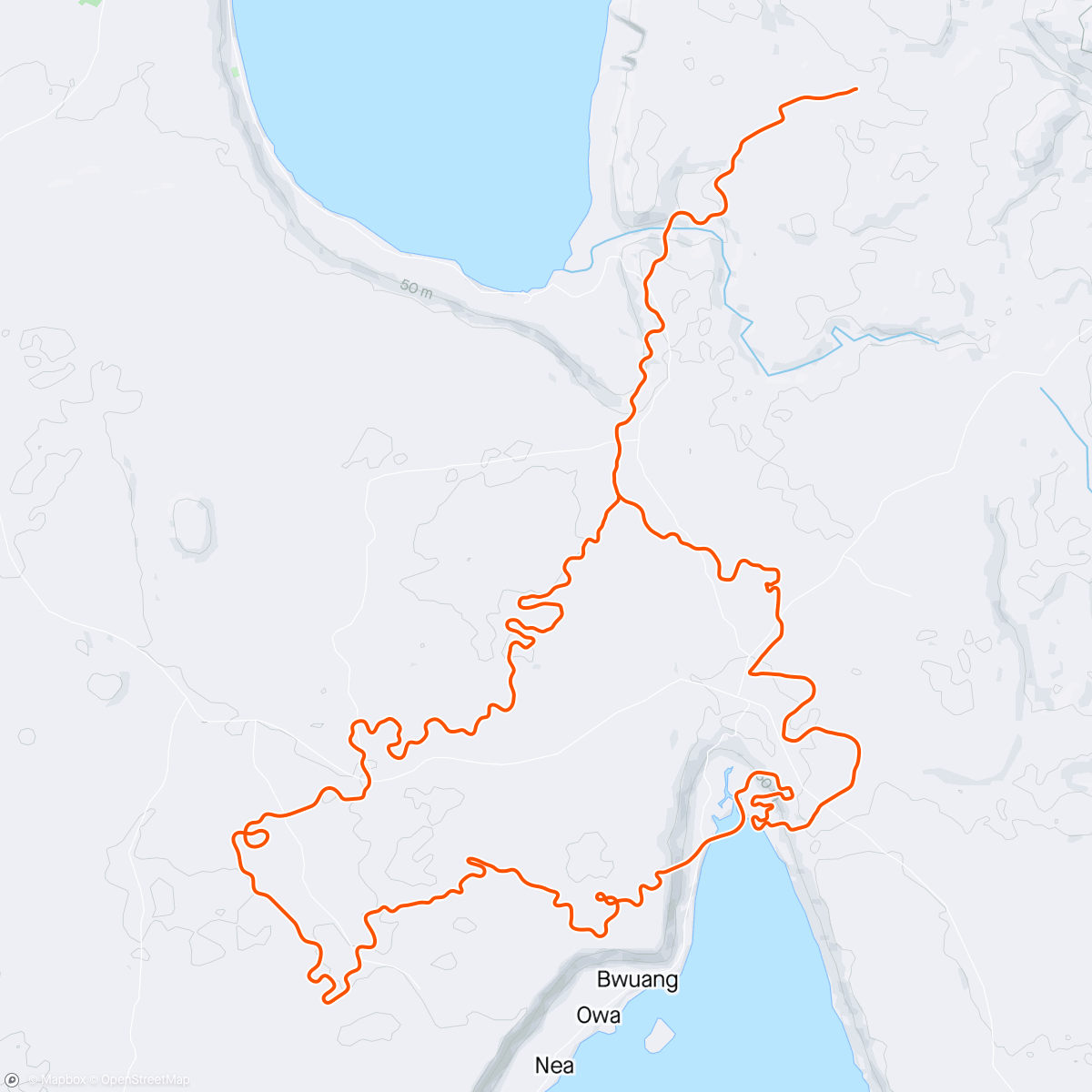 Map of the activity, Zwift - Pacer Group Ride: Makuri 40 in Makuri Islands with Bernie