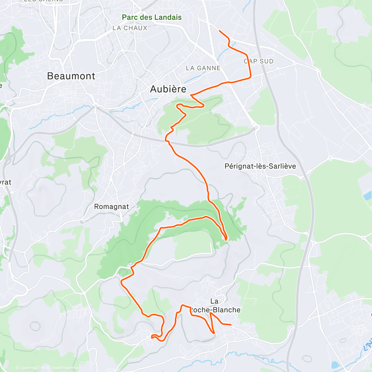 Map of the activity, Détours par saint Roustan