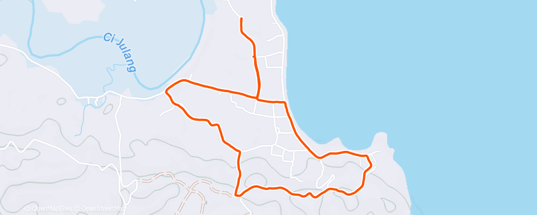 Map of the activity, Morning Run