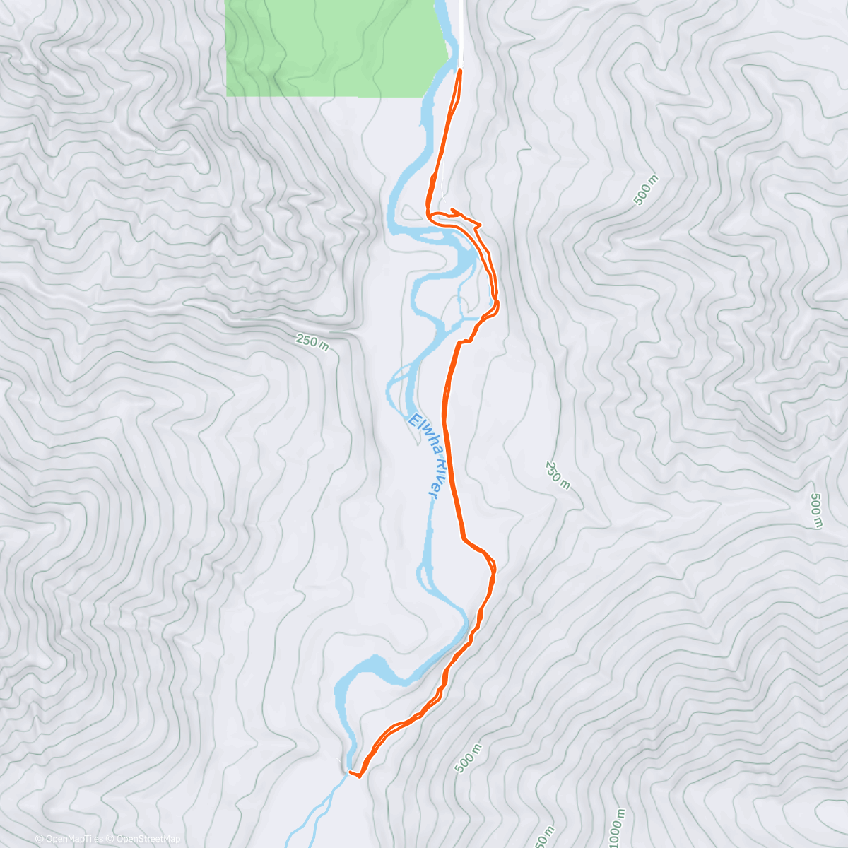 Map of the activity, Where the (new) sidewalk ends