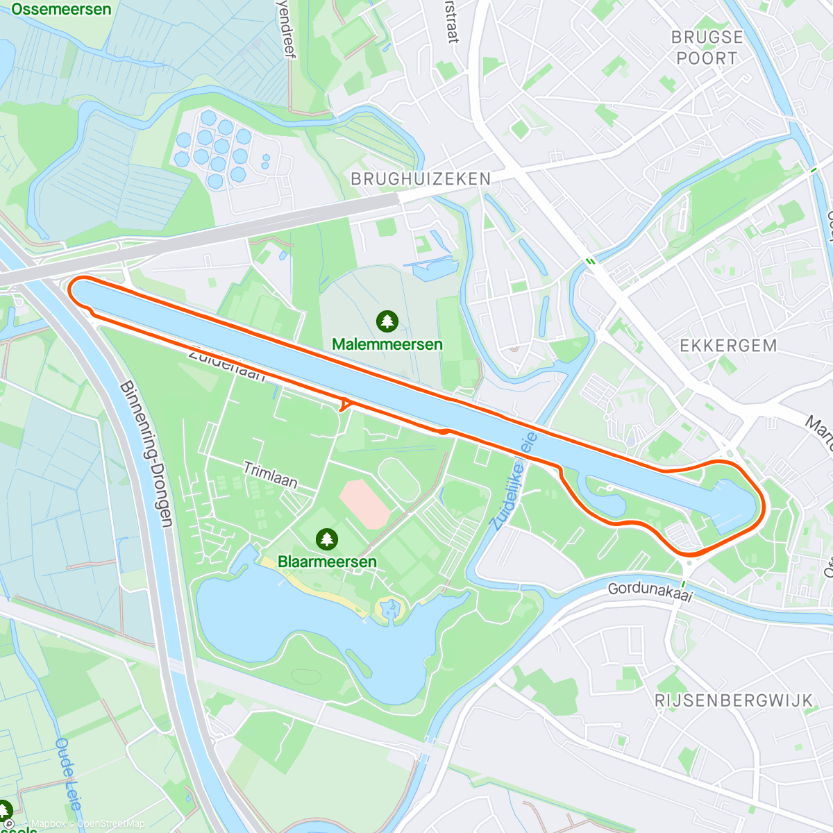 Map of the activity, Marathon #61