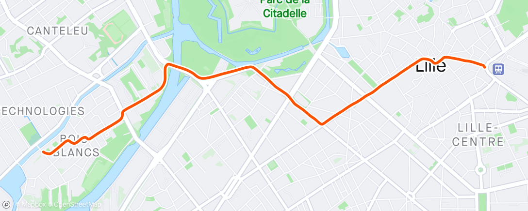 Mapa de la actividad, Sortie en vélo électrique le matin