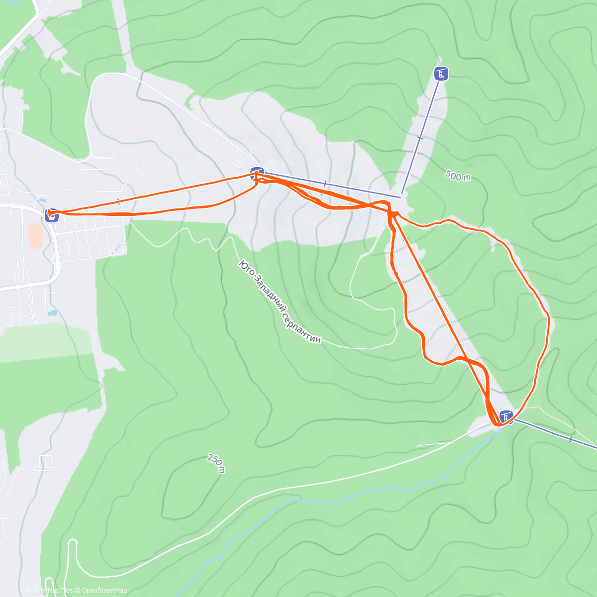 Карта физической активности (Lunch Alpine Ski)