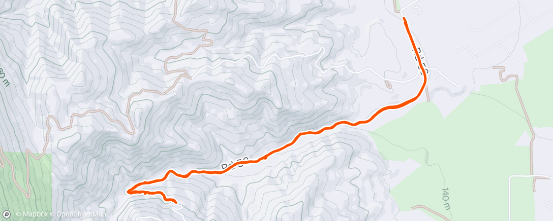 Map of the activity, Pierce canyon and waterfalls