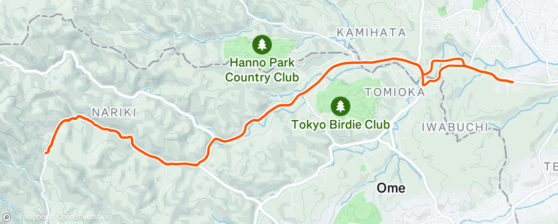 Map of the activity, 朝練 サイクリング