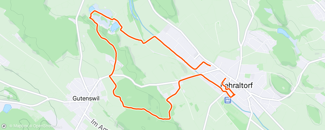 Map of the activity, Afternoon Run