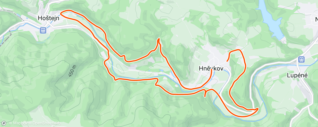 Map of the activity, Morning Trail Run